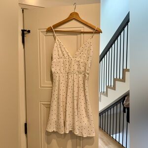 by the way. White Dress with Black Dots